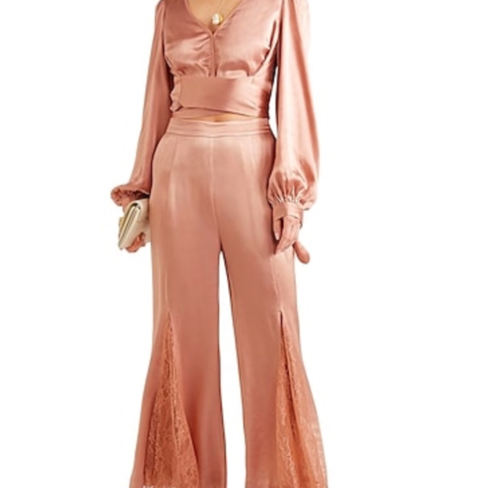 Alice McCall "Run To Me" Trousers in Satin and Lace